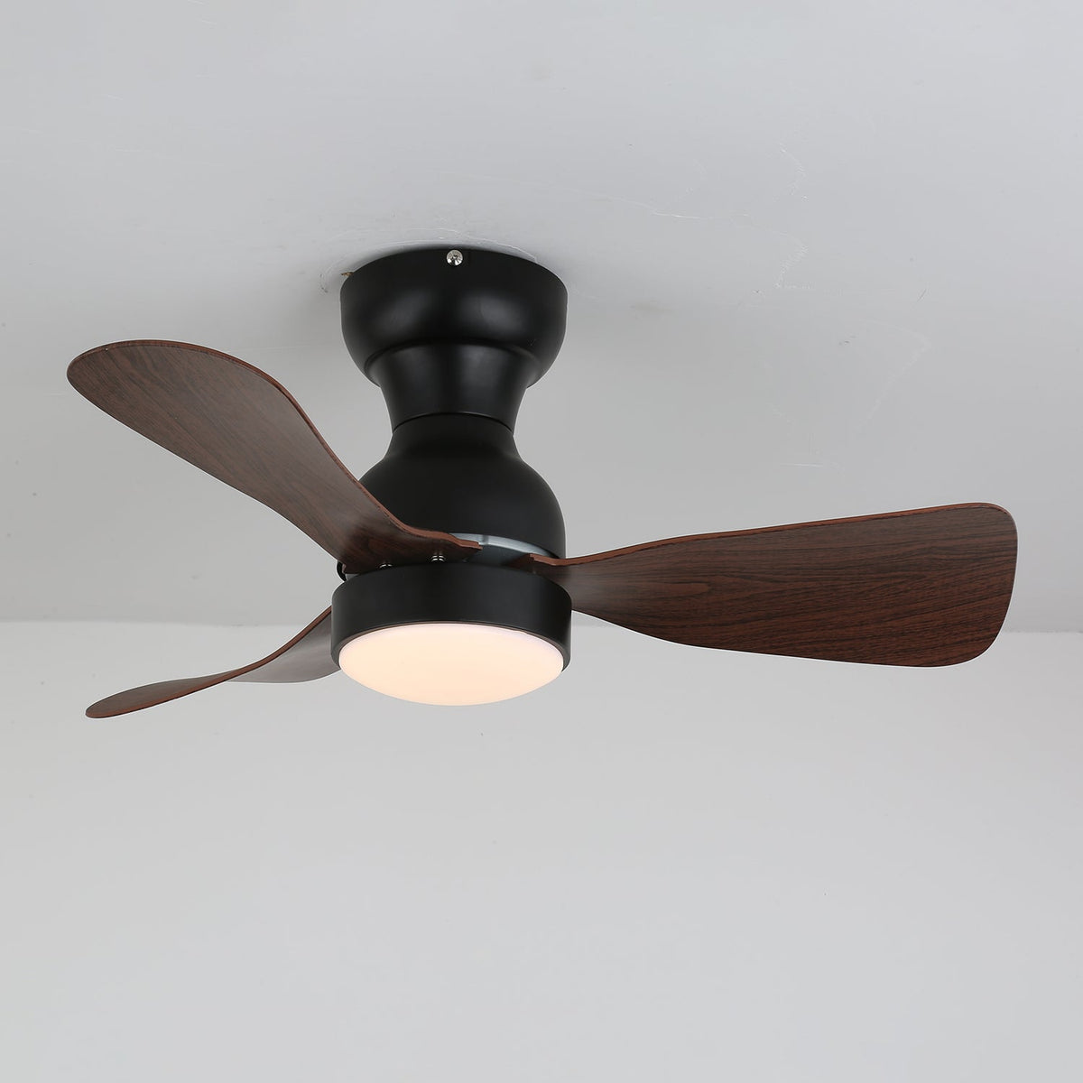 Aurdorus Moderner Deckenventilator mit Beleuchtung aus Holz