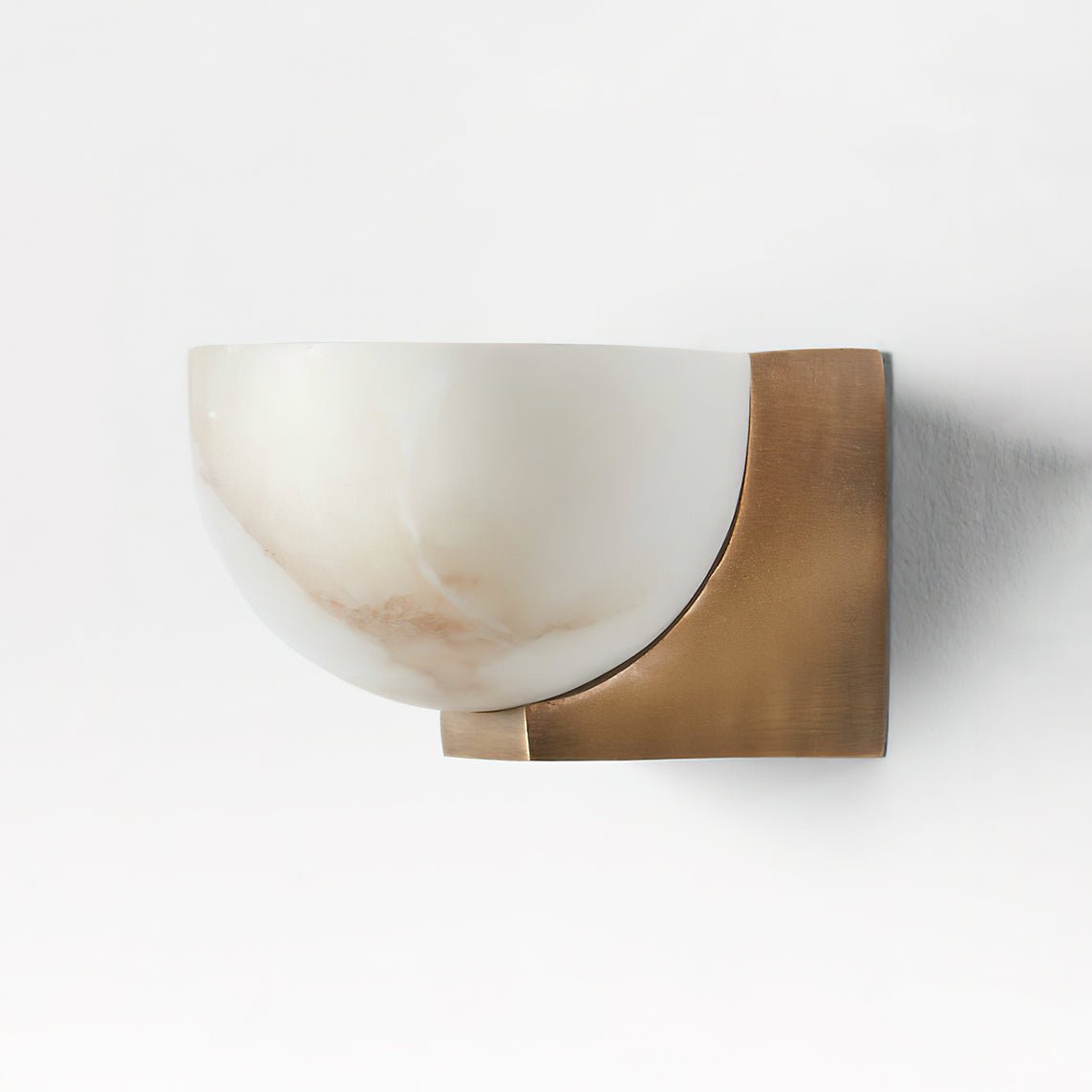 Corvina Schale aus Alabaster Wandleuchte in Bronze