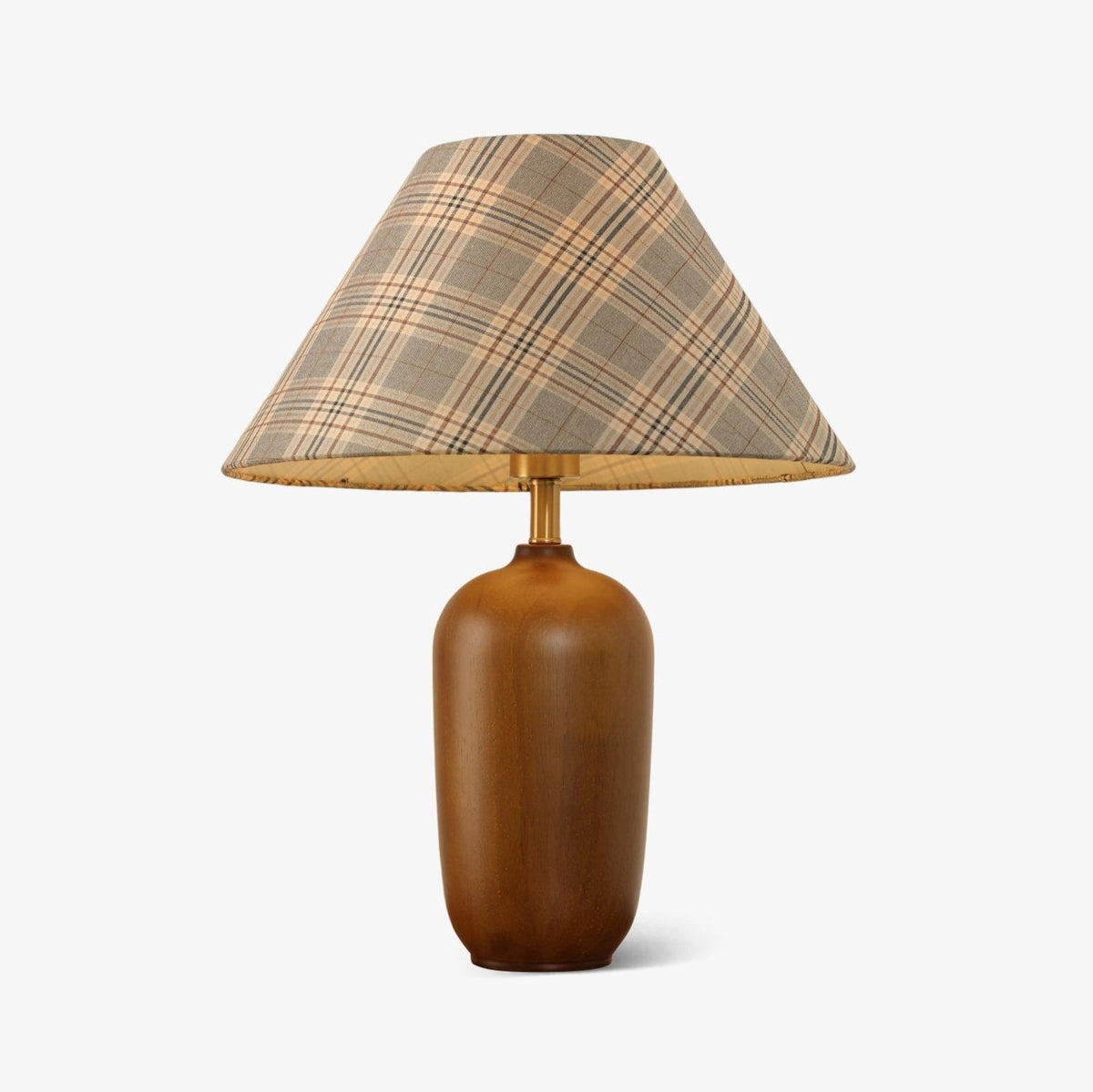 Sienna Tischleuchte aus Holz und Stoff im klassischen Stil