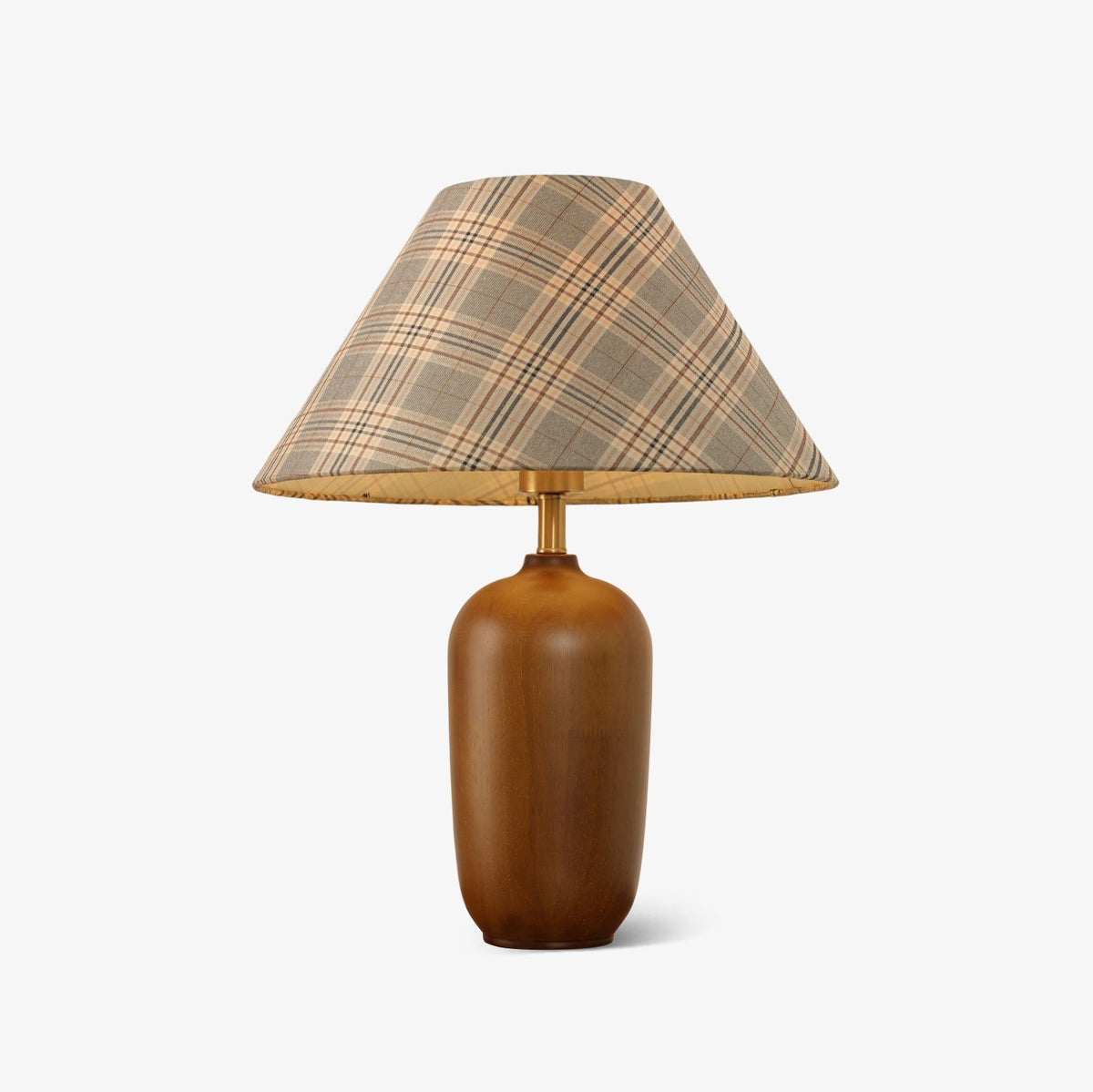 Sienna Tischleuchte aus Holz und Stoff im klassischen Stil