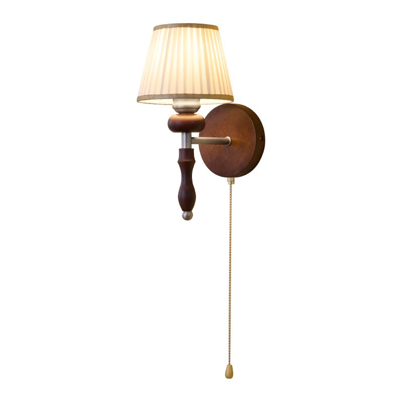 Eshae Premium Nordische Kunst-Stoff-Holz-Wandleuchte
