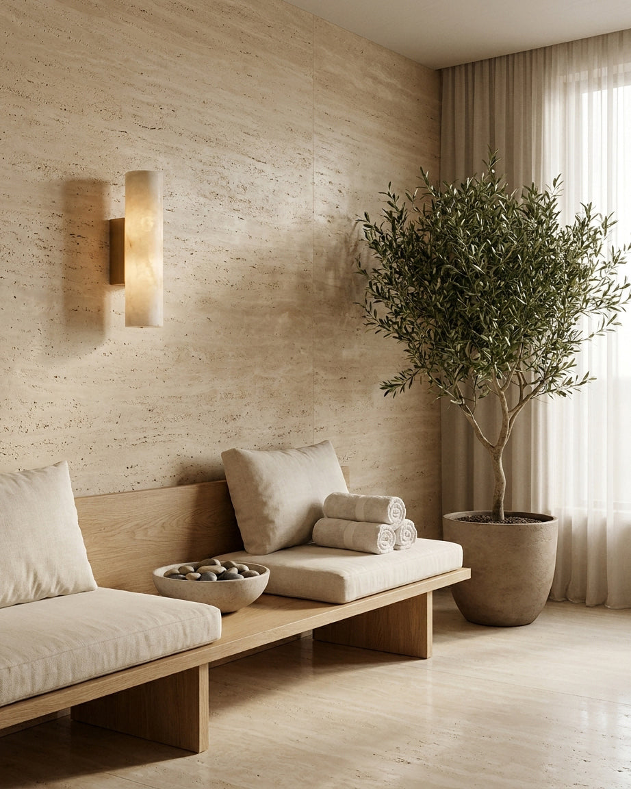 Aveninaya Alabaster-Wandleuchte