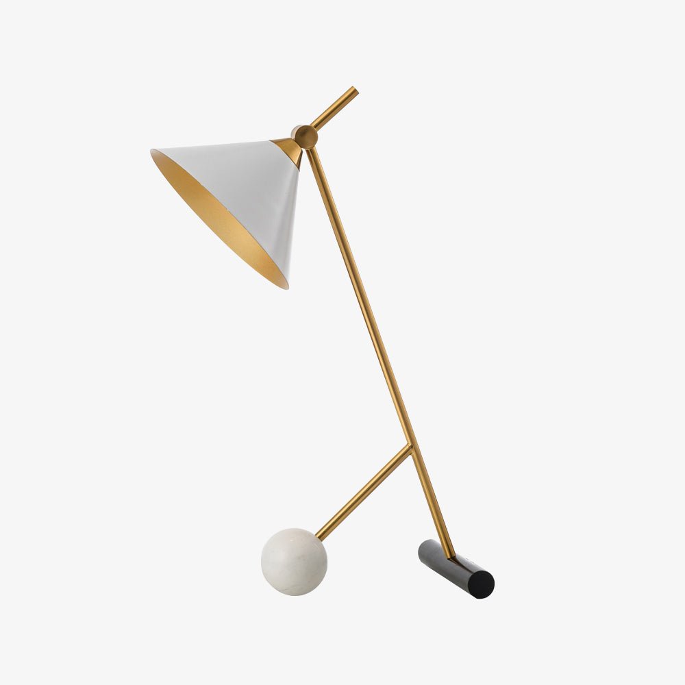 Avelo Tischleuchte aus Marmor mit geometrischem Design