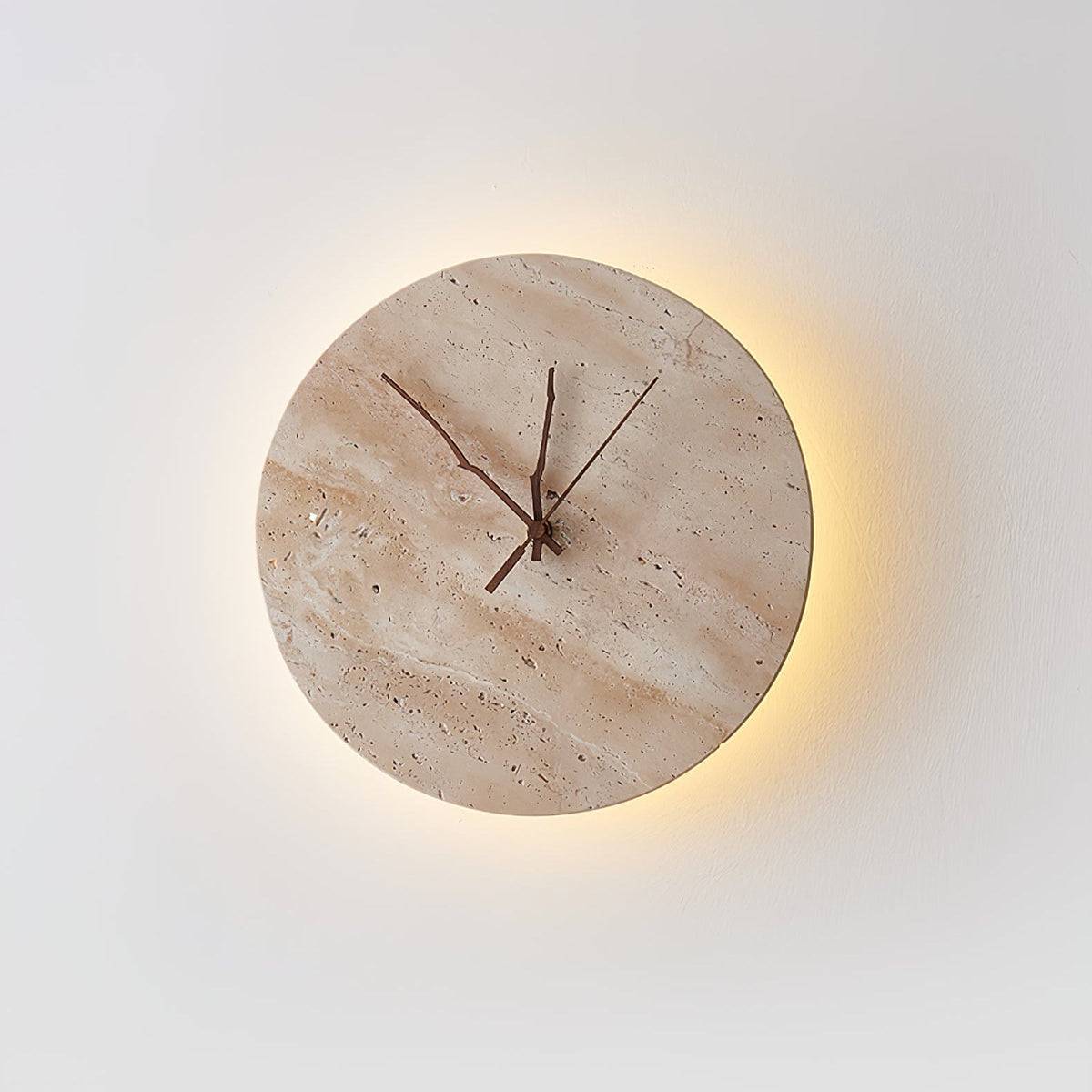 Nororielle Minimalistische Wandleuchte aus Travertin in Gelb