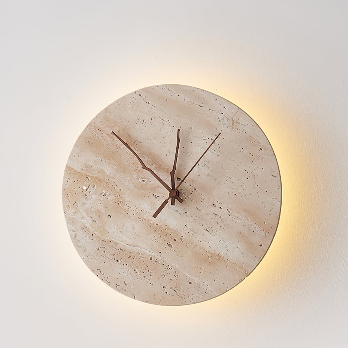 Nororielle Minimalistische Wandleuchte aus Travertin in Gelb