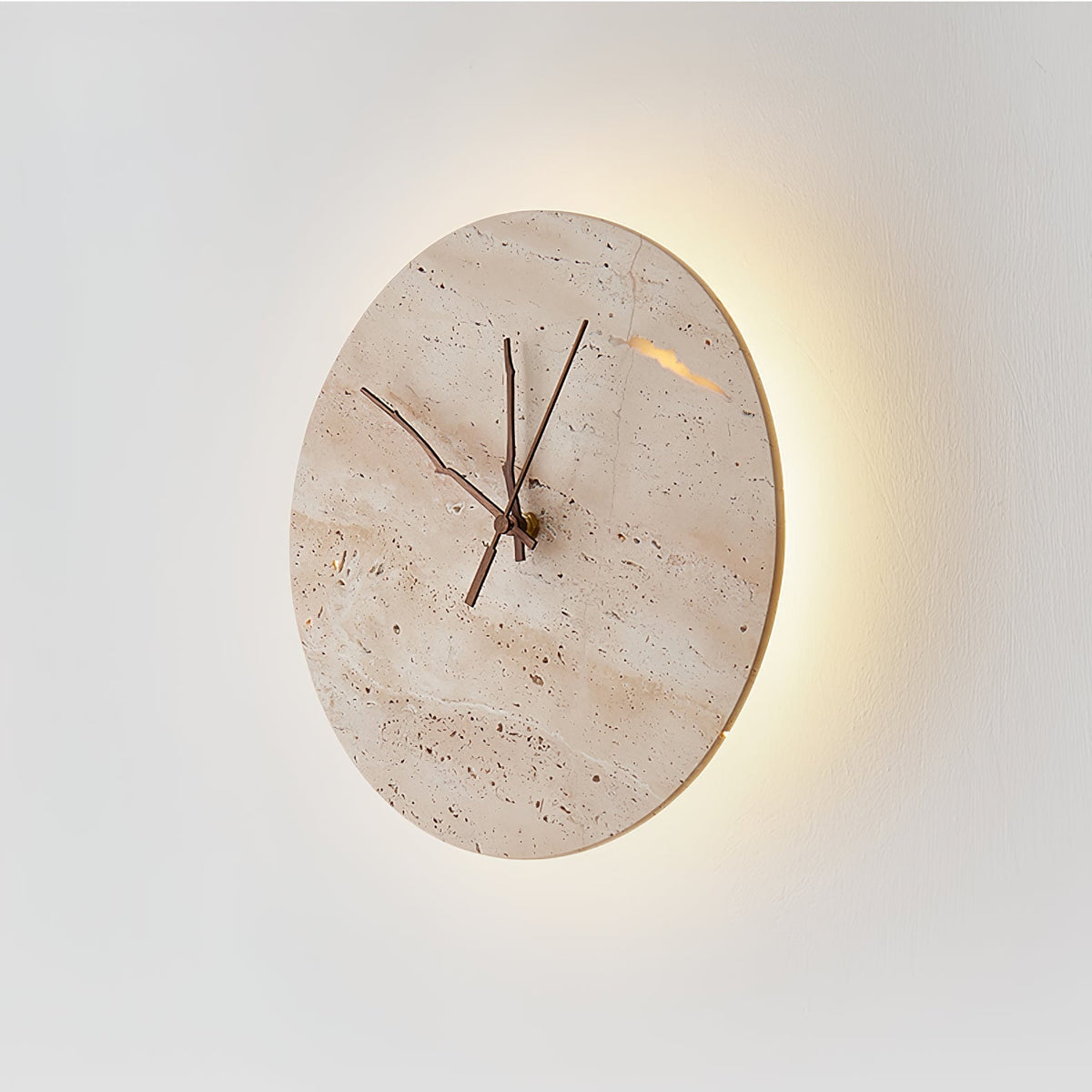 Nororielle Minimalistische Wandleuchte aus Travertin in Gelb