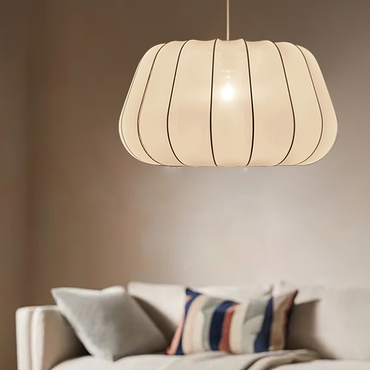 Zenell Elegance Cloud-Stoff-Pendelleuchte