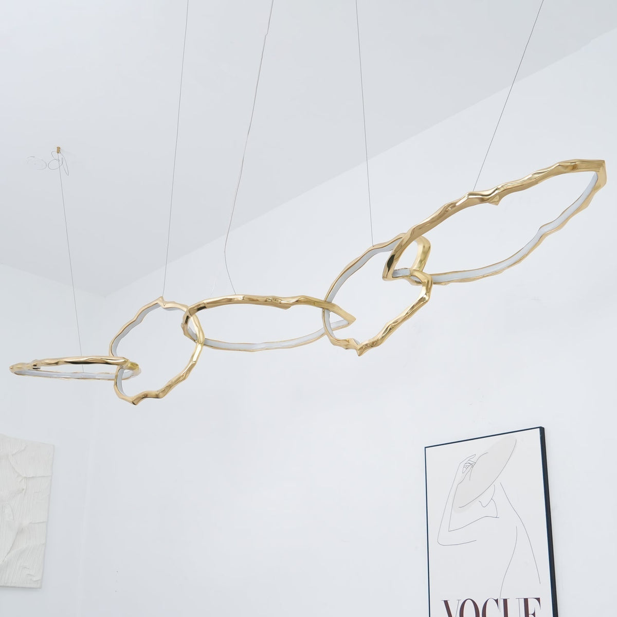 Aballs Kronleuchter Cloud Rings Series in Messing