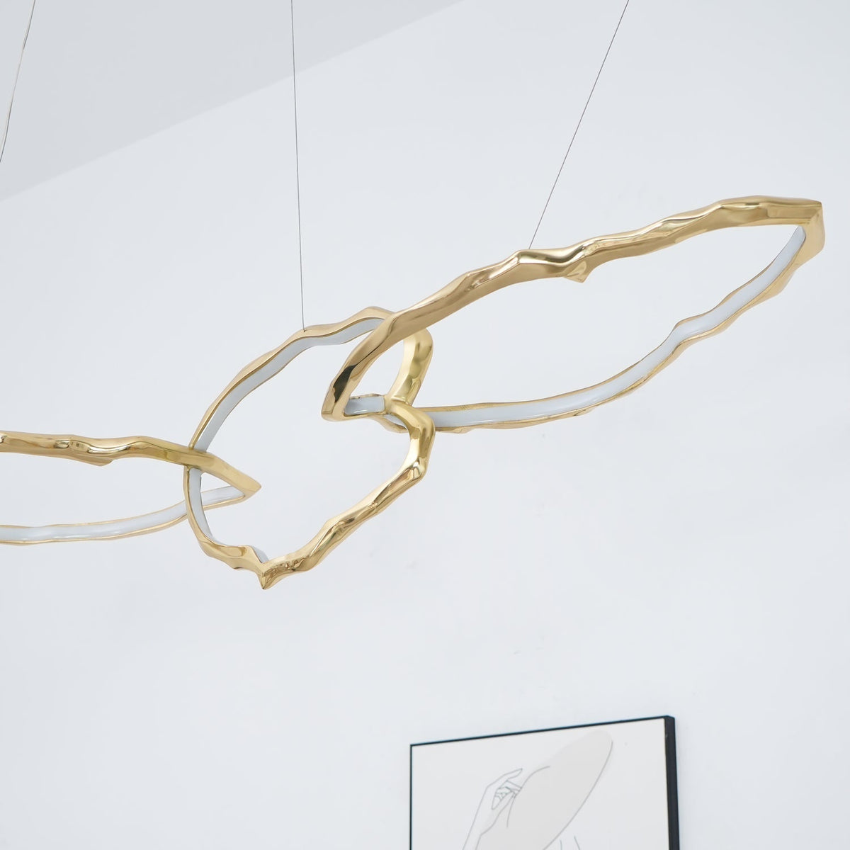 Aballs Kronleuchter Cloud Rings Series in Messing