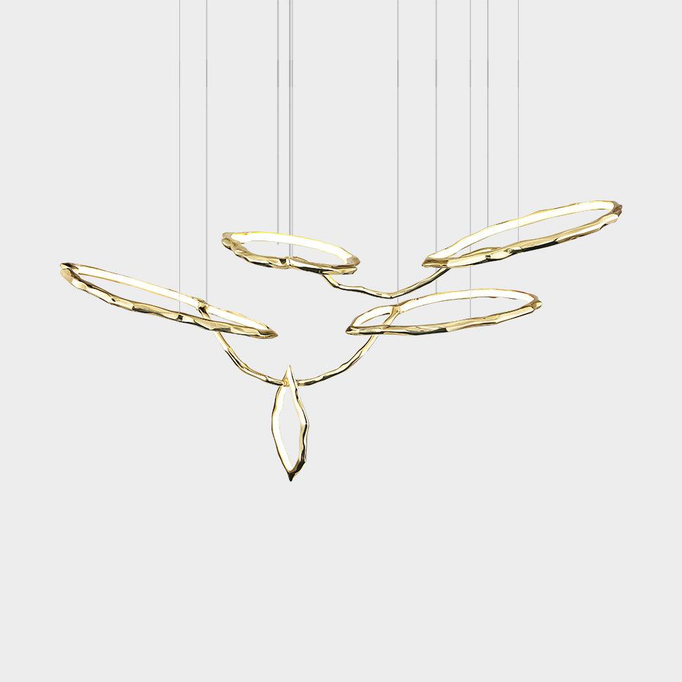 Aballs Kronleuchter Cloud Rings Series in Messing
