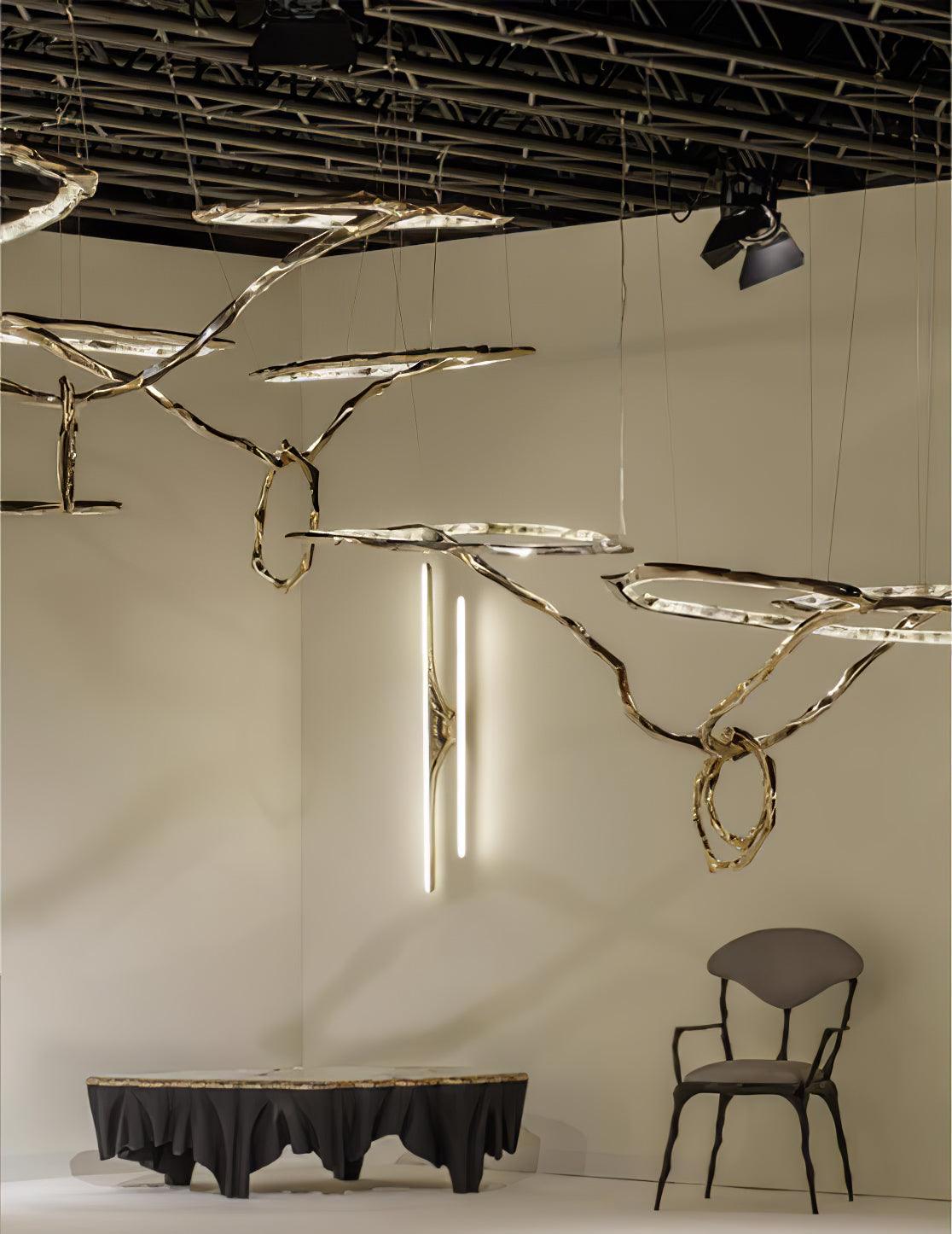 Aballs Kronleuchter Cloud Rings Series in Messing