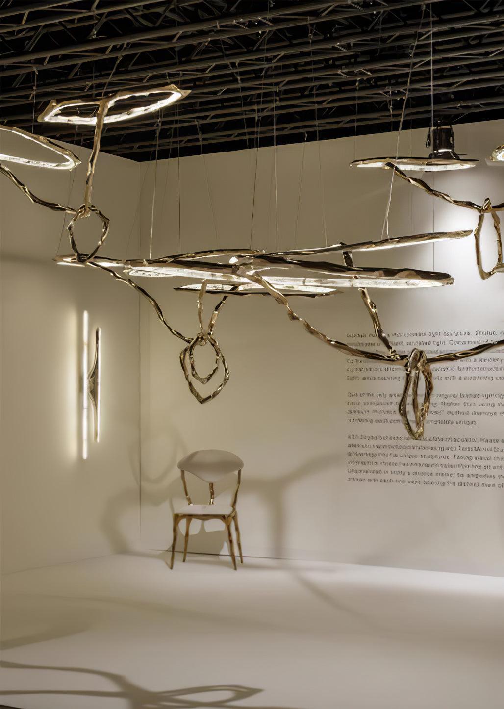 Aballs Kronleuchter Cloud Rings Series in Messing
