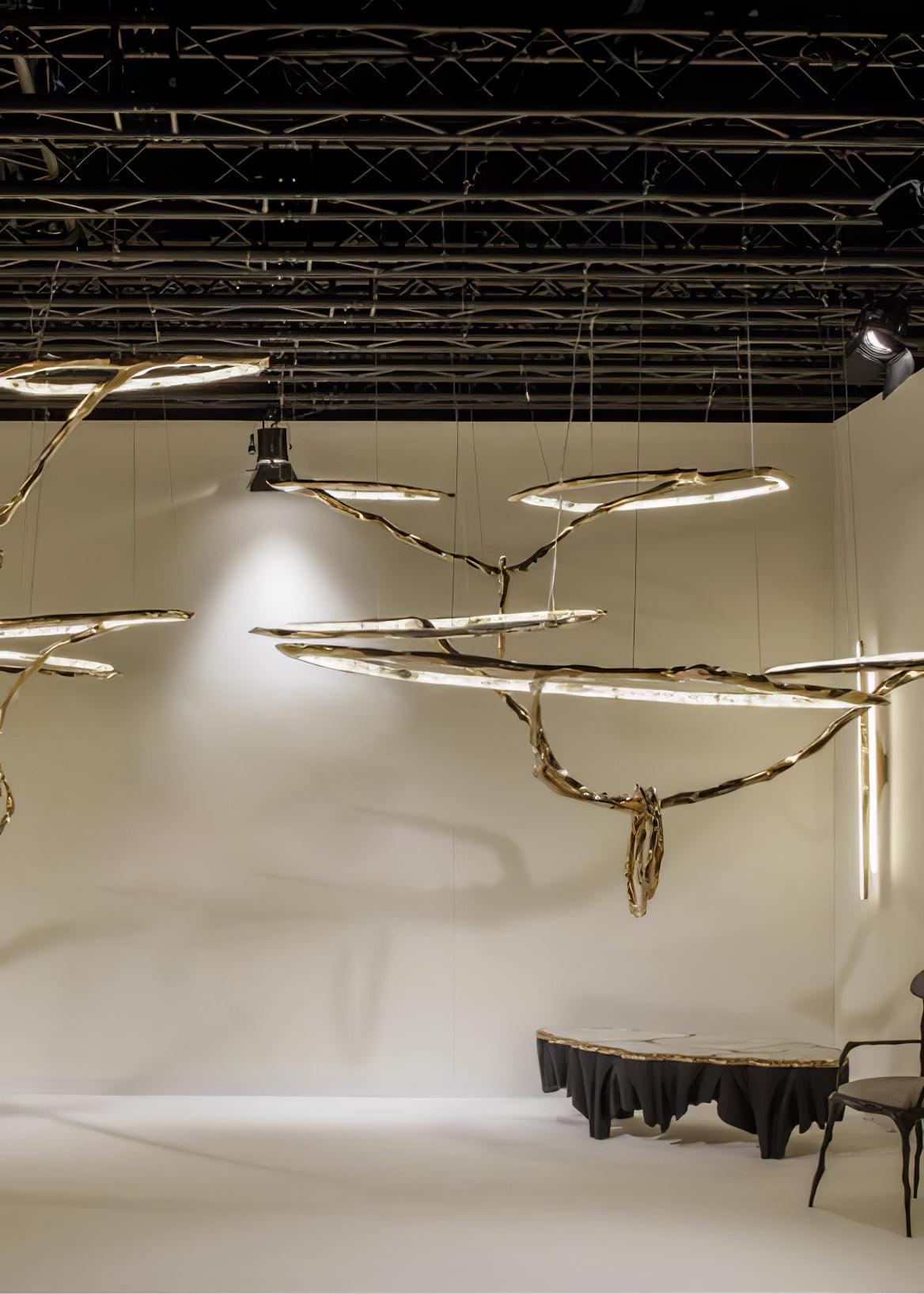 Aballs Kronleuchter Cloud Rings Series in Messing