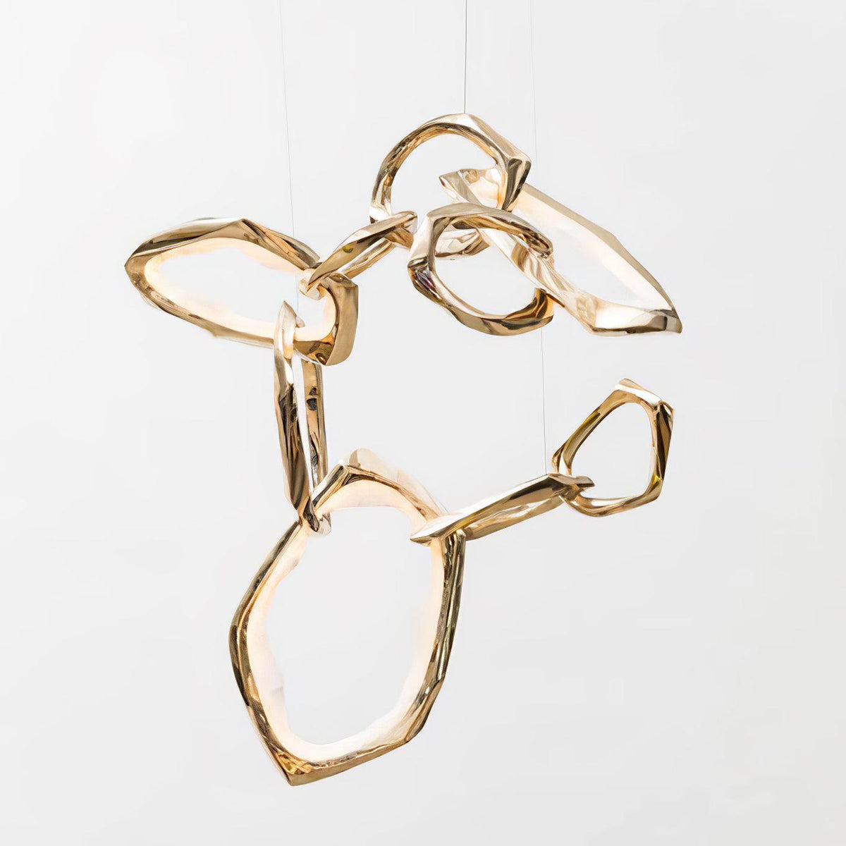Aballs Kronleuchter Cloud Rings Series in Messing