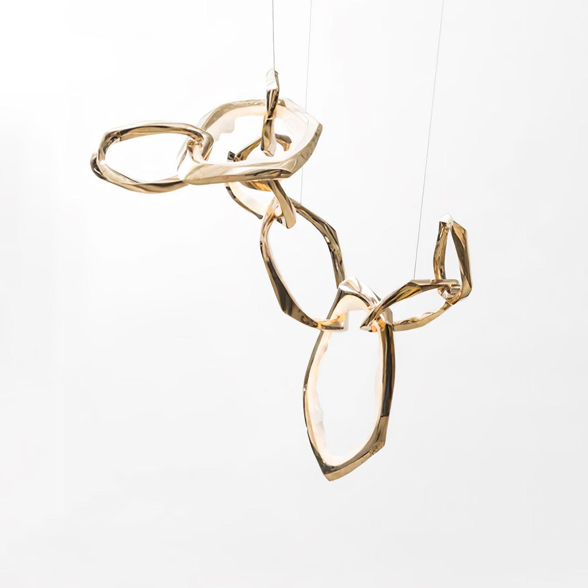 Aballs Kronleuchter Cloud Rings Series in Messing