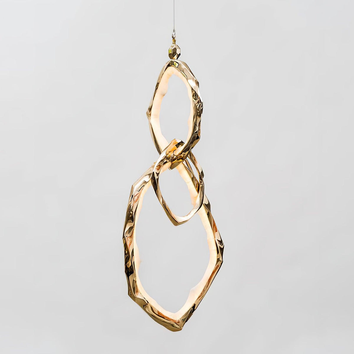 Aballs Kronleuchter Cloud Rings Series in Messing