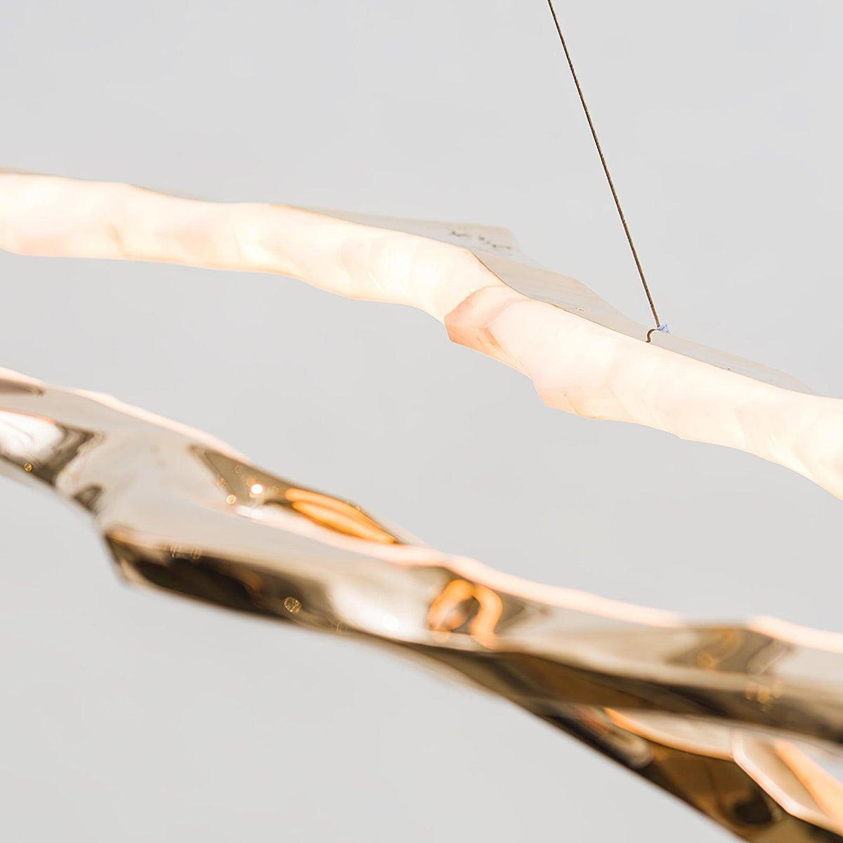 Aballs Kronleuchter Cloud Rings Series in Messing