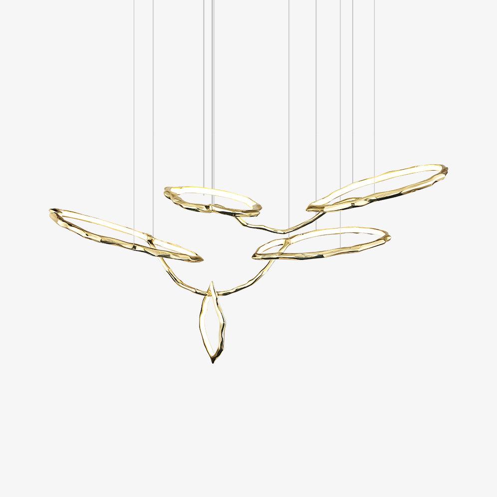 Aballs Kronleuchter Cloud Rings Series in Messing