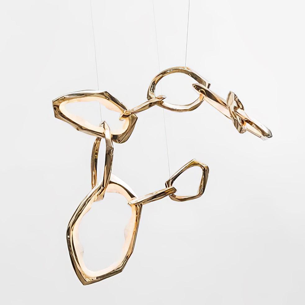 Aballs Kronleuchter Cloud Rings Series in Messing