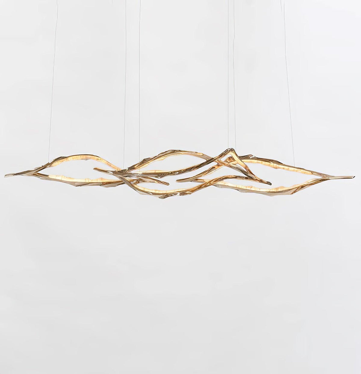 Aballs Kronleuchter Cloud Rings Series in Messing