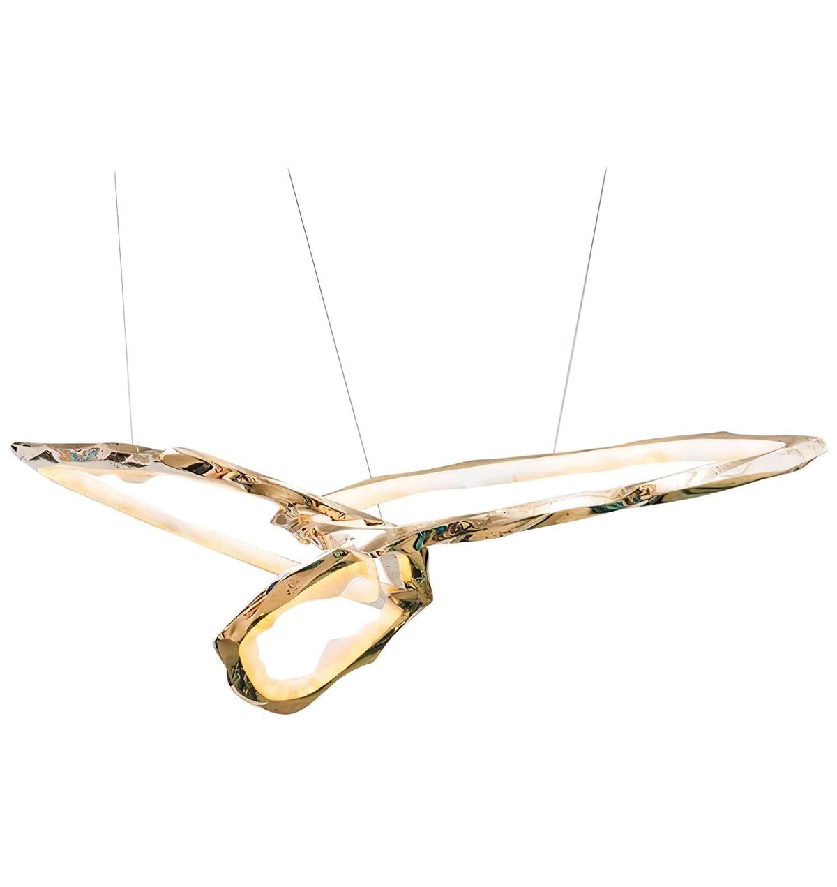 Aballs Kronleuchter Cloud Rings Series in Messing