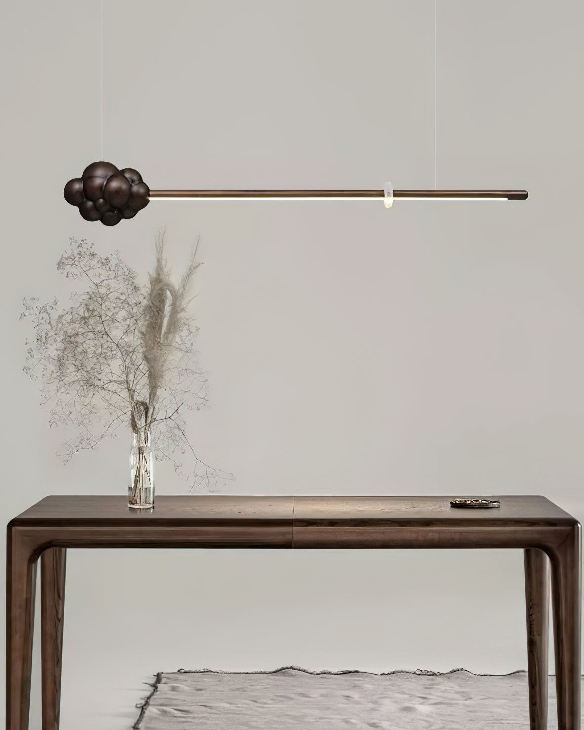 Sylisia Pendelleuchte Holzstab Wolke Minimalistisch