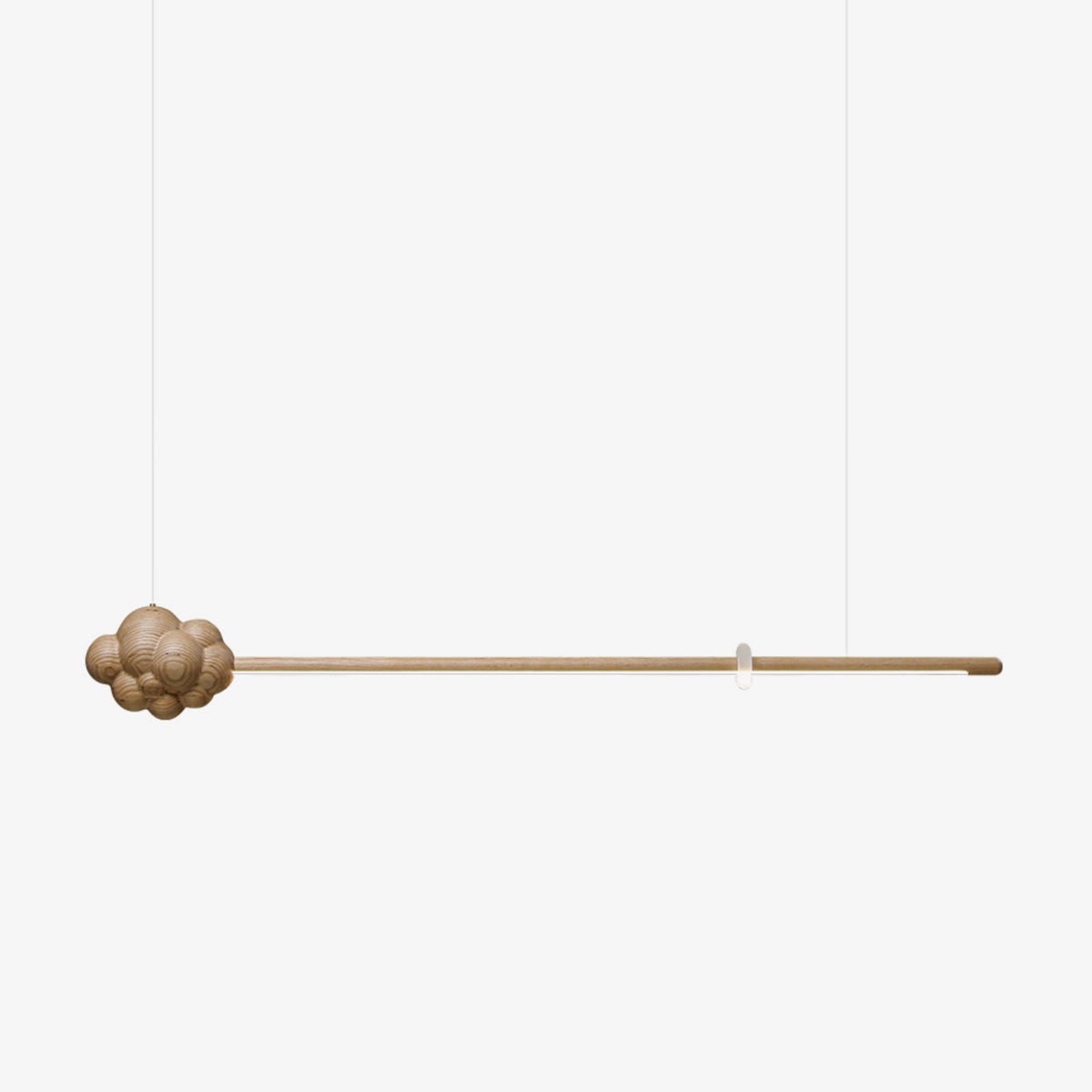 Sylisia Pendelleuchte Holzstab Wolke Minimalistisch