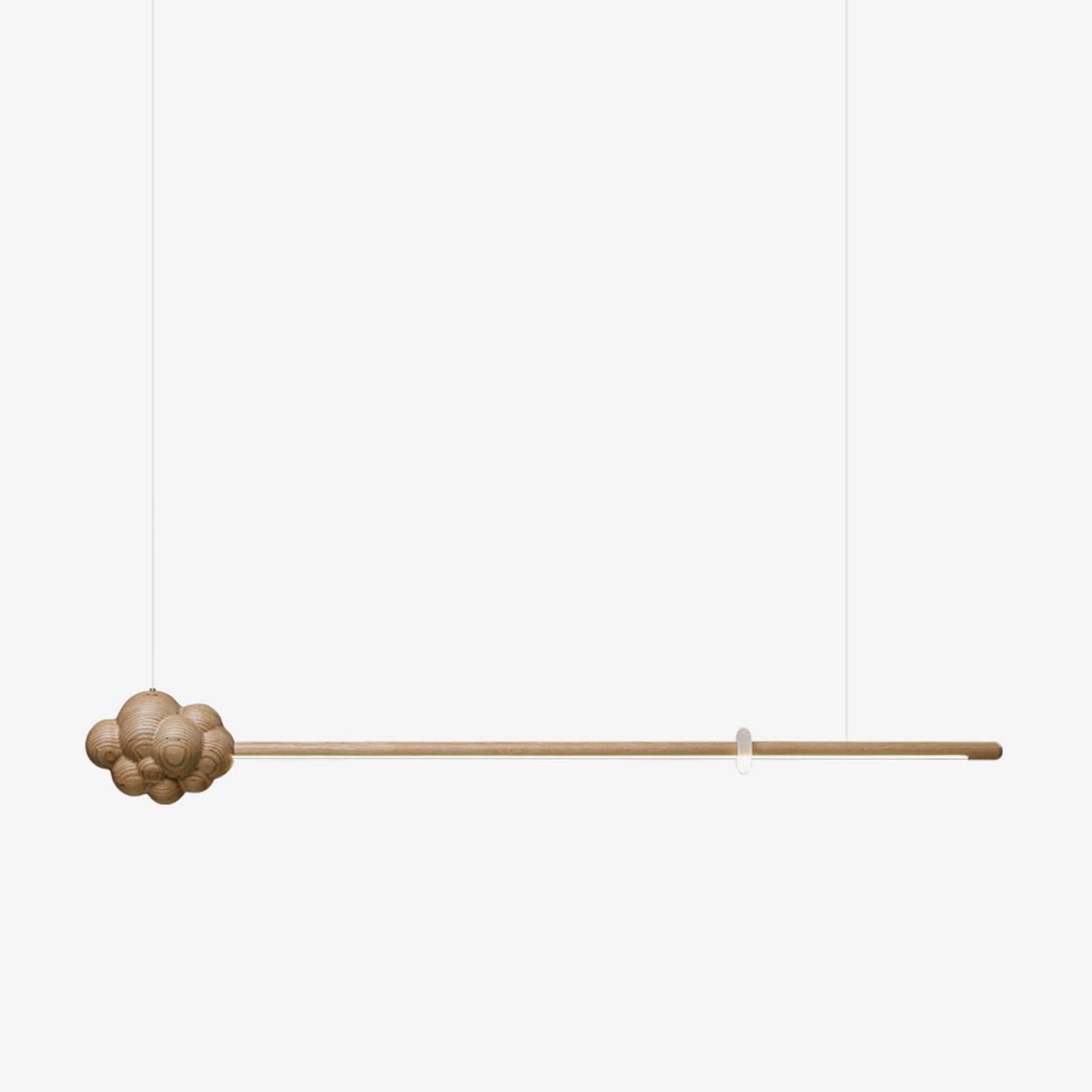 Sylisia Pendelleuchte Holzstab Wolke Minimalistisch