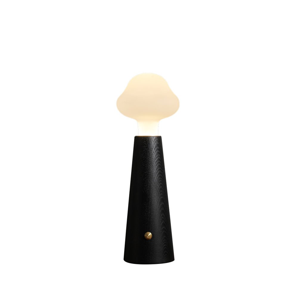 Mushio Tischlampe aus Holz in Wolkenform