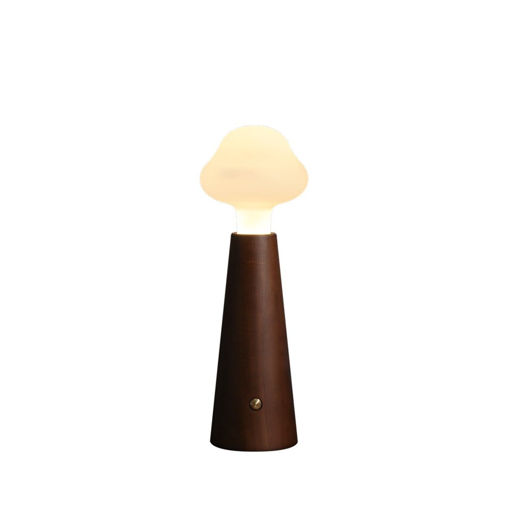 Mushio Tischlampe aus Holz in Wolkenform