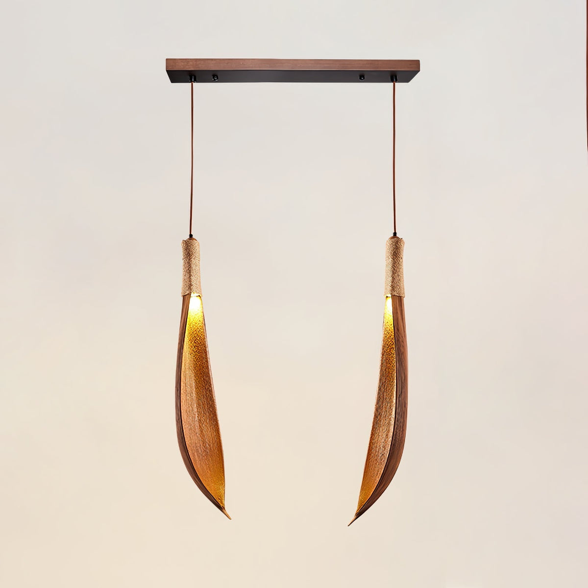 Brynn Pendelleuchte aus Natur Kakaoblatt