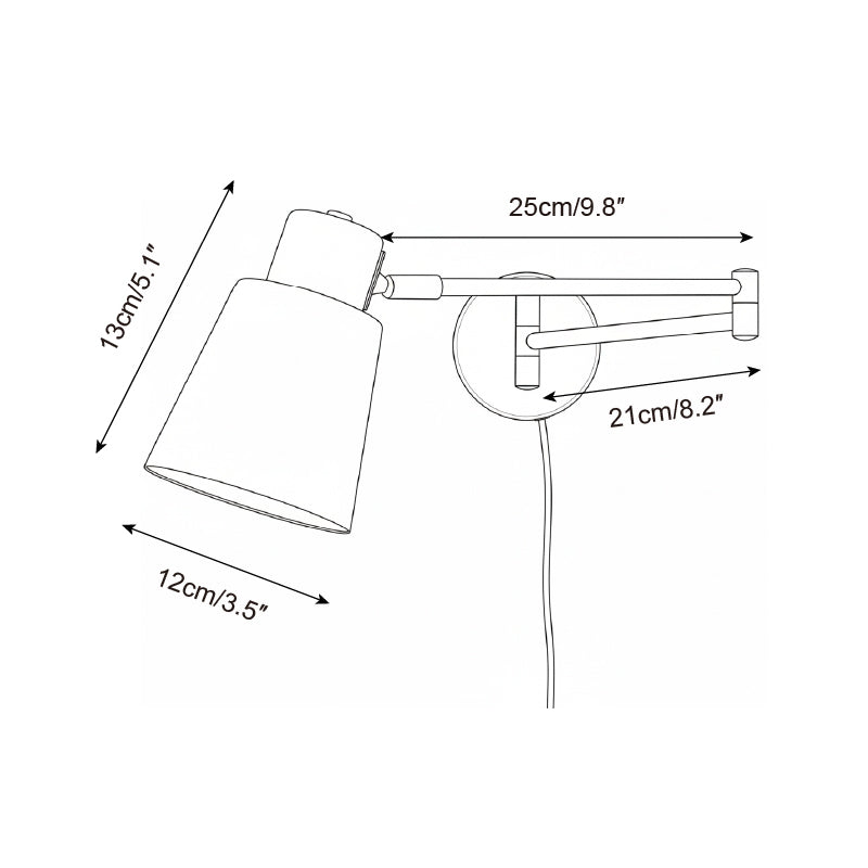 Reneraya verstellbare Wandleuchte mit US-Stecker