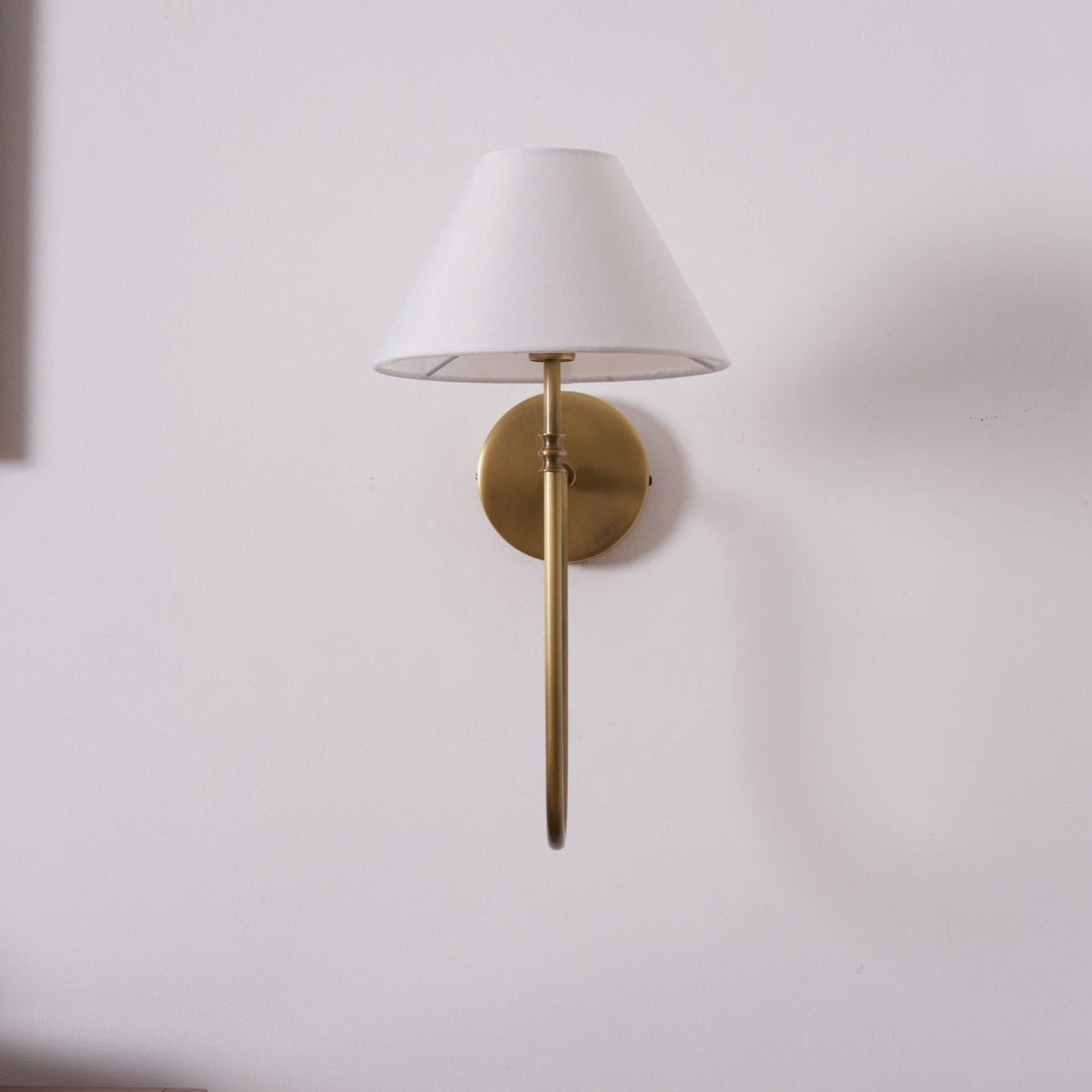 Devenq Vintage Industrial Stoff-Wandleuchte