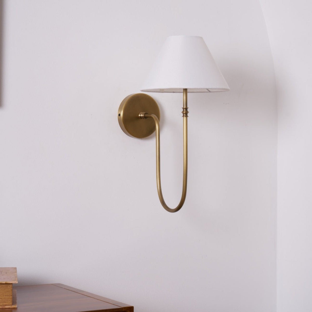 Devenq Vintage Industrial Stoff-Wandleuchte
