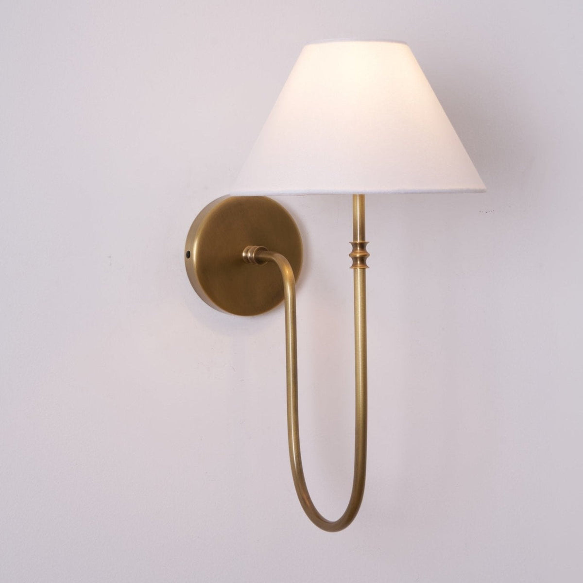 Devenq Vintage Industrial Stoff-Wandleuchte