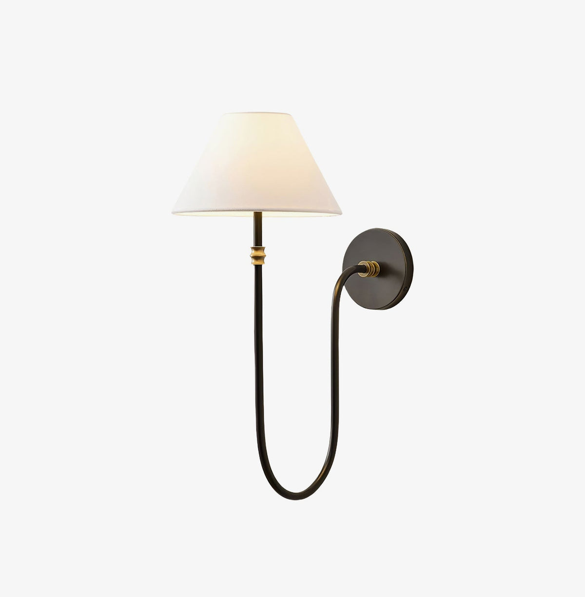 Devenq Vintage Industrial Stoff-Wandleuchte