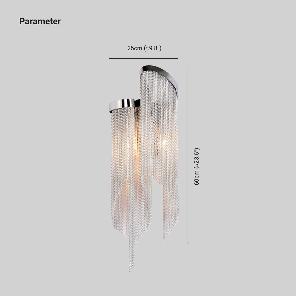Arisha Modern LED Wandleuchte Silber Schlaf/Wohnzimmer Innen Metall