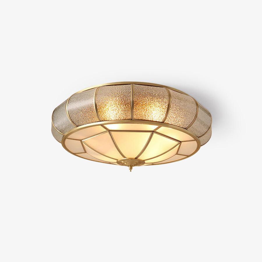 Deu luxuriöse Deckenleuchte aus Messing mit Glas im Postmodern-Stil