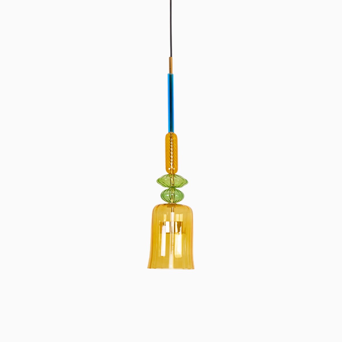 Voshan Bohemian Pendelleuchte aus Glas in Mischfarben