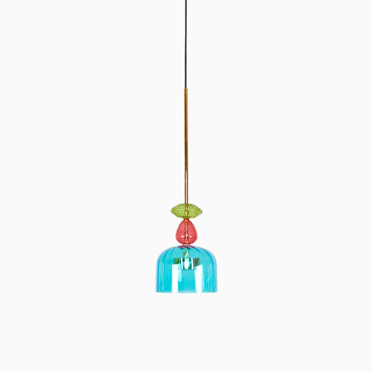 Voshan Bohemian Pendelleuchte aus Glas in Mischfarben