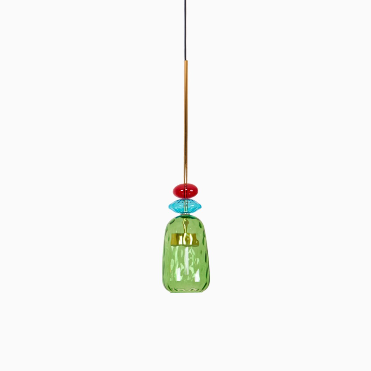 Voshan Bohemian Pendelleuchte aus Glas in Mischfarben