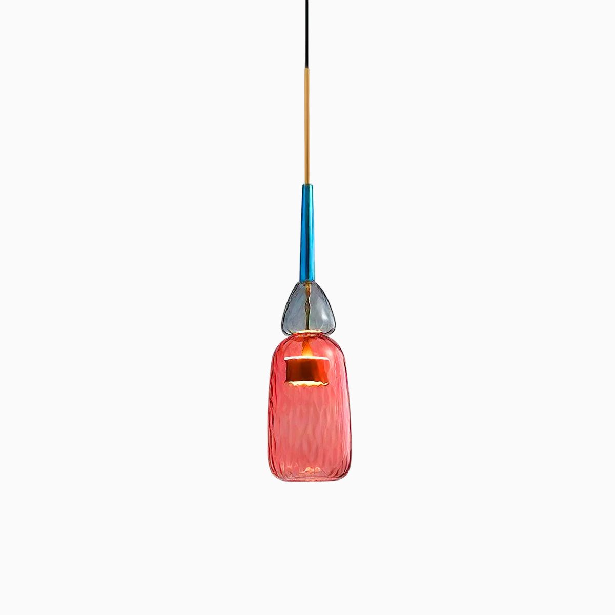 Voshan Bohemian Pendelleuchte aus Glas in Mischfarben