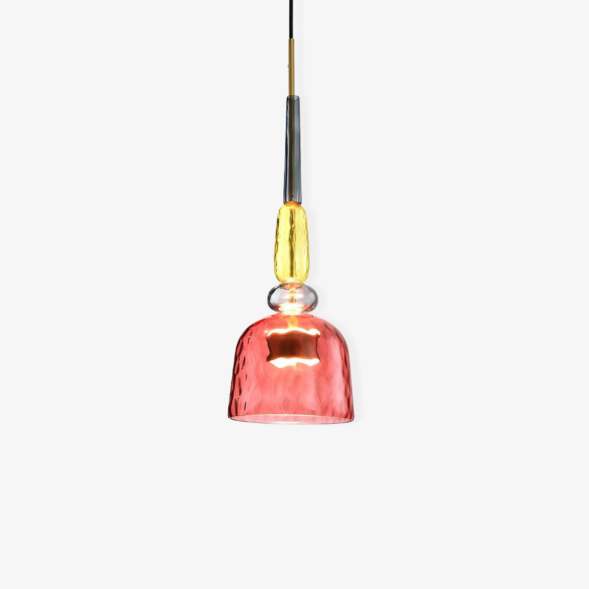 Voshan Bohemian Pendelleuchte aus Glas in Mischfarben