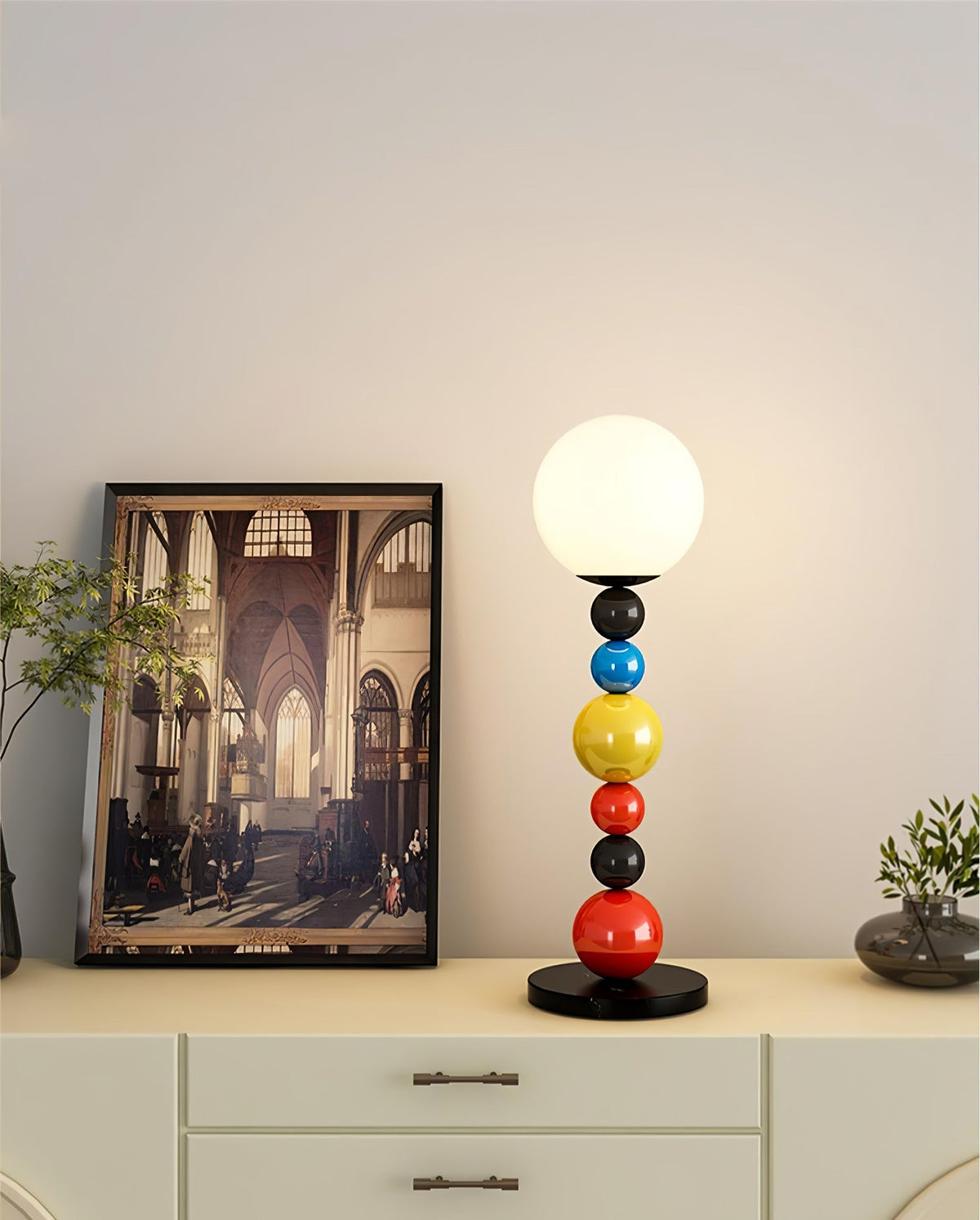 Zoriel Kunstglas-Stehleuchte