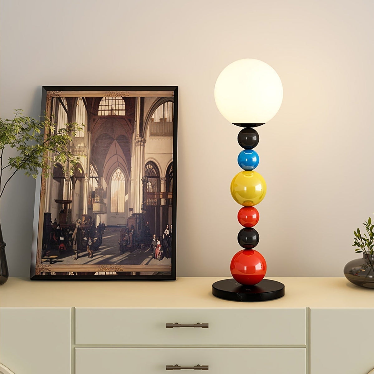 Zoriel Kunstglas-Stehleuchte