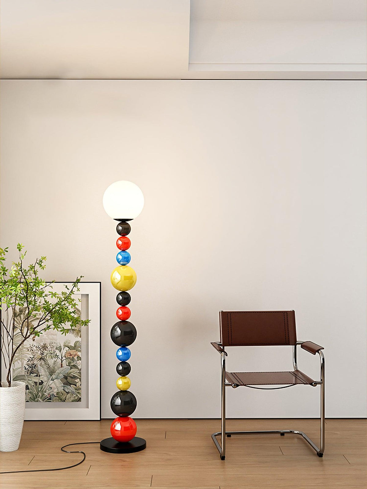 Zoriel Kunstglas-Stehleuchte