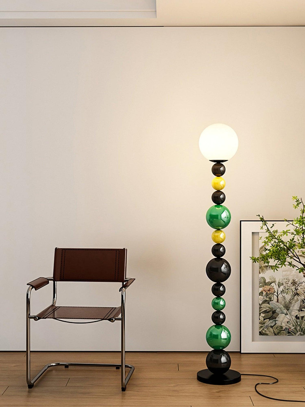 Zoriel Kunstglas-Stehleuchte