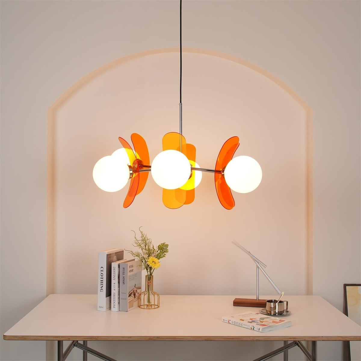 Prism Kreativität Sputnik Orange-Glas Kronleuchter