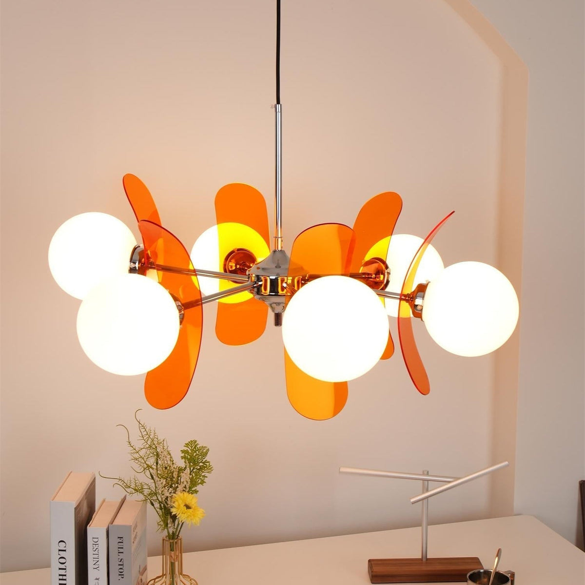 Prism Kreativität Sputnik Orange-Glas Kronleuchter