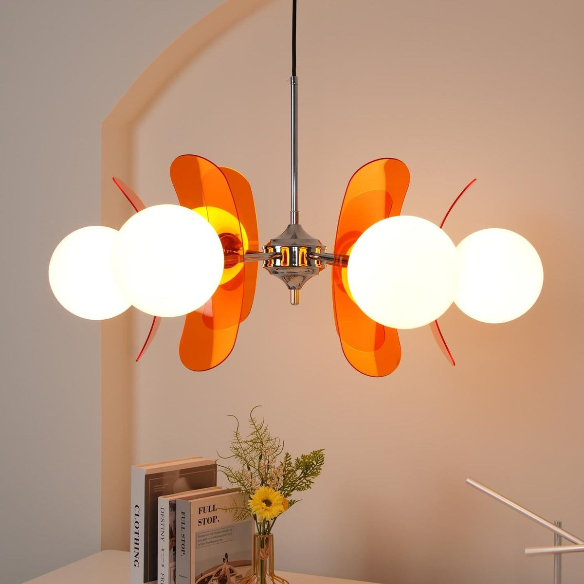 Prism Kreativität Sputnik Orange-Glas Kronleuchter